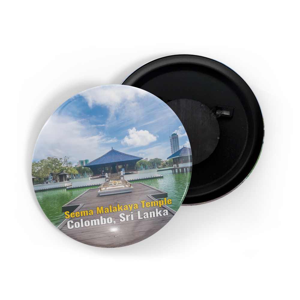 dhcrafts Fridge Magnet Multicolor Famous Tourist Place Seema Malakaya Temple Colombo, Sri Lanka Glossy Finish Design Pack of 1
